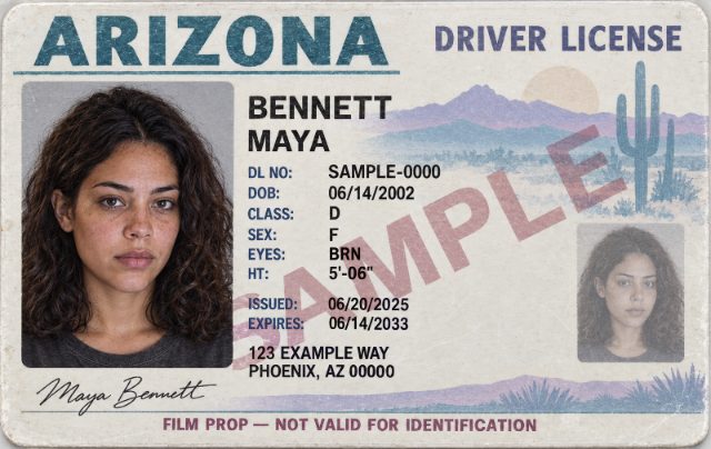 Driver license on file